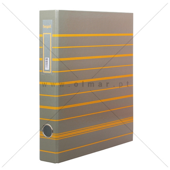 Imagem de PASTA ARQUIVO A4 FEGOL L40 RISCAS CINZA