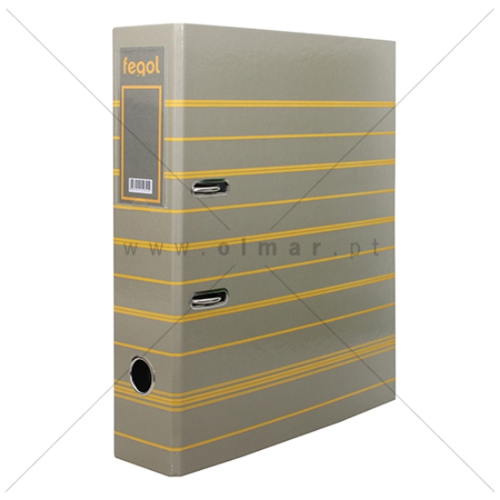 Imagem de PASTA ARQUIVO A4 FEGOL L80 RISCAS CINZA