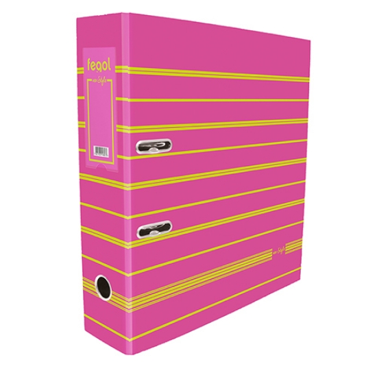 Imagem de PASTA ARQUIVO A4 FEGOL NEO:STYLE L80 018228 RISCAS MAGENTA