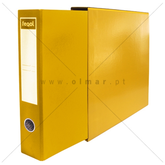 Imagem de PASTA ARQUIVO COM CAIXA A4 FEGOL L/E 300/40 AMARELA