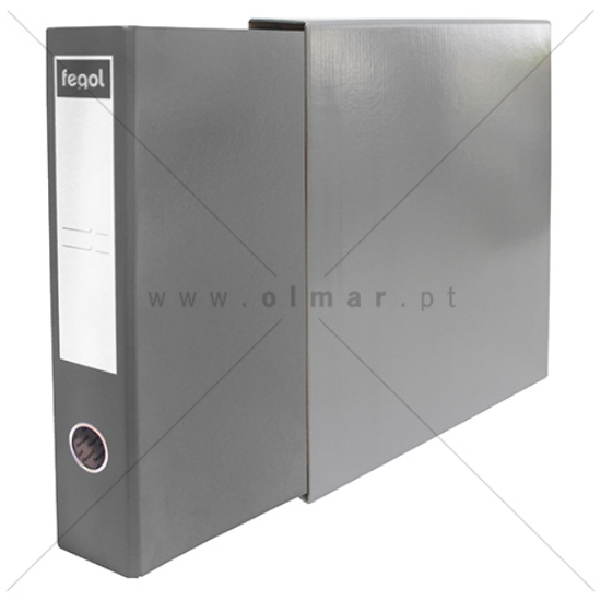 Imagem de PASTA ARQUIVO COM CAIXA A4 FEGOL L/E 300/40 CINZA