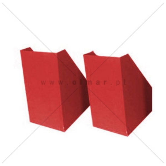 Imagem de PORTA-REVISTAS CARTÃO FORRADO L16CM FEGOL VERMELHO