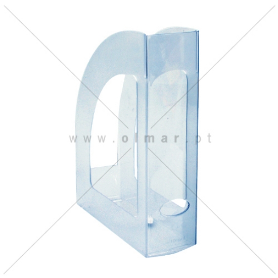 Imagem de PORTA-REVISTAS PLÁSTICO FEGOL 200 AZUL FLUOR TRANSLÚCIDO