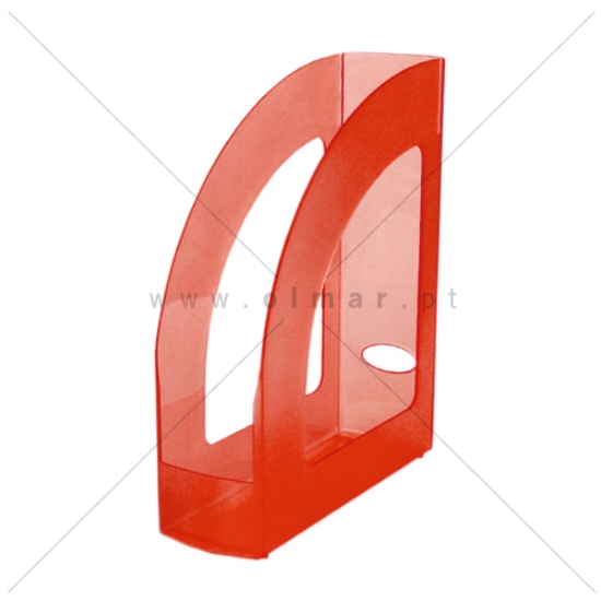 Imagem de PORTA-REVISTAS PLÁSTICO FEGOL 200 VERMELHO TRANSLÚCIDO
