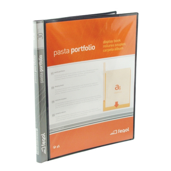 Picture of PORTFOLIO A4 30 BOLSAS FEGOL 7330 PRETO (60PAG)