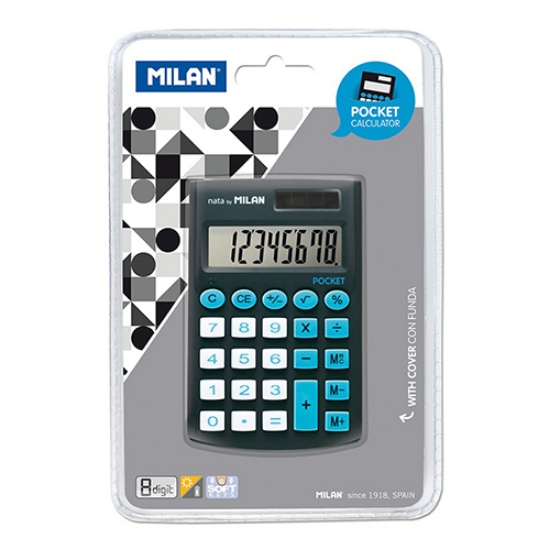 Imagem de CALCULADORA DE BOLSO MILAN POCKET PRETA (150908KBL)