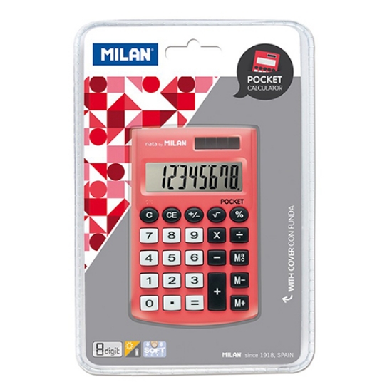 Imagem de CALCULADORA DE BOLSO MILAN POCKET VERMELHA (150908RBL)