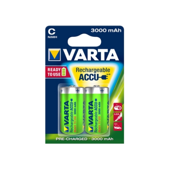 Imagem de BLISTER 2 PILHAS RECARREGÁVEIS C HR14 3000MHA VARTA (56714)