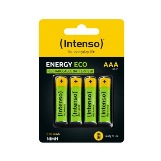 Imagem de BLISTER 4 PILHAS RECARREGÁVEIS AAA HR03 1.2V 850MAH INTENSO (7505114)