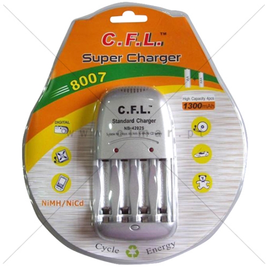 Imagem de CARREGADOR DE PILHAS AA/AAA (CFL-8007)