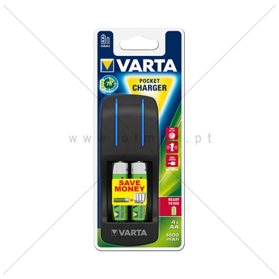 Imagem de CARREGADOR DE PILHAS AA/AAA VARTA POCKET (57462)