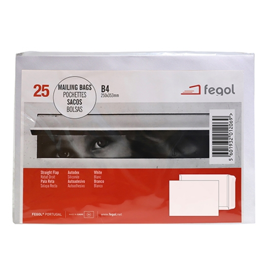 Picture of EMB.25 SACOS FEGOL B/4 250X353 BRANCO 90G ADES.