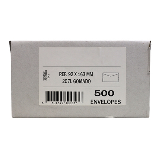Imagem de ENV. AMERICANO 92X163MM BRANCO P.BICO 31L/207L (CX.500UDS)