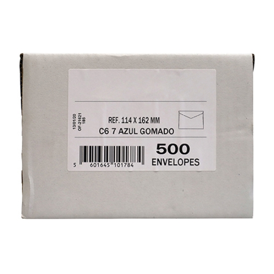 Picture of ENV. C/6 114X162 P.BICO 70G AZUL REF.70 (CX.500UDS)