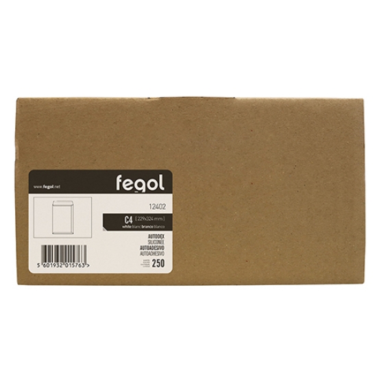 Imagem de SACOS C4 229X324MM BRANCOS 90GR ADESIVOS FEGOL 12402 (CAIXA 250)