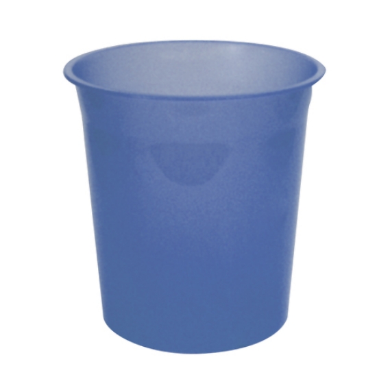 Imagem de CESTO PAPEIS INUTEIS FEGOL PLAST.TRANSL.13LT 300 AZUL FLUOR.