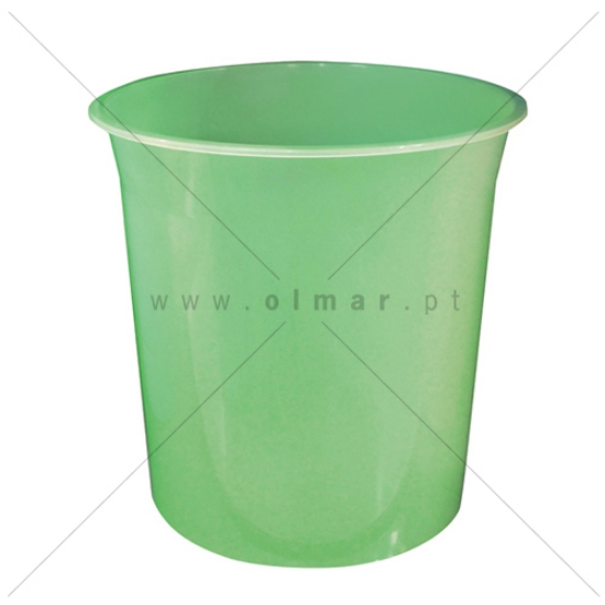 Imagem de CESTO PAPEIS INUTEIS FEGOL PLAST.TRANSL.13LT 300 VERDE FLUOR.
