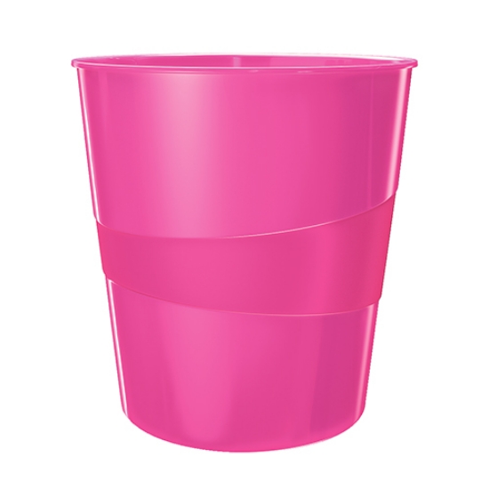 Imagem de CESTO PAPEIS INUTEIS LEITZ WOW 5278 15LT ROSA