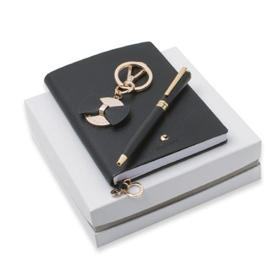 Imagem de CONJUNTO CACHAREL "ESFEROGRÁFICA+BLOCO NOTAS+PORTA-CHAVES" (CPBKM735A)