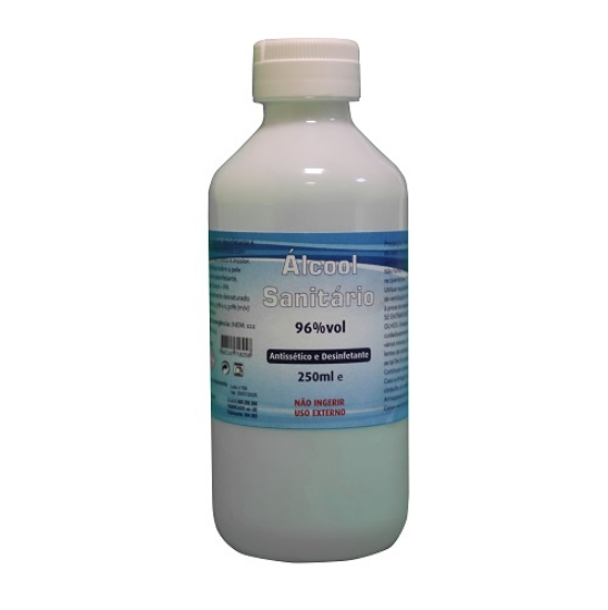 Imagem de FRASCO ALCOOL ETILICO 250ML 96% V/V