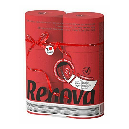 Imagem de PACK 6 ROLOS PAPEL HIGIÉNICO RENOVA COLOUR VERMELHO