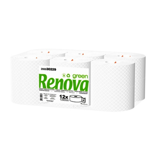 Imagem de PACK 12 RL. PAPEL HIGIENICO JUMBO 2F RENOVA GREEN 120MTS