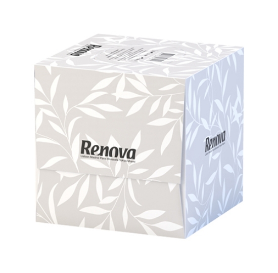 Imagem de LENÇOS FACIAIS CUBICO 2F RENOVA BLK BRANCO (CX.70)