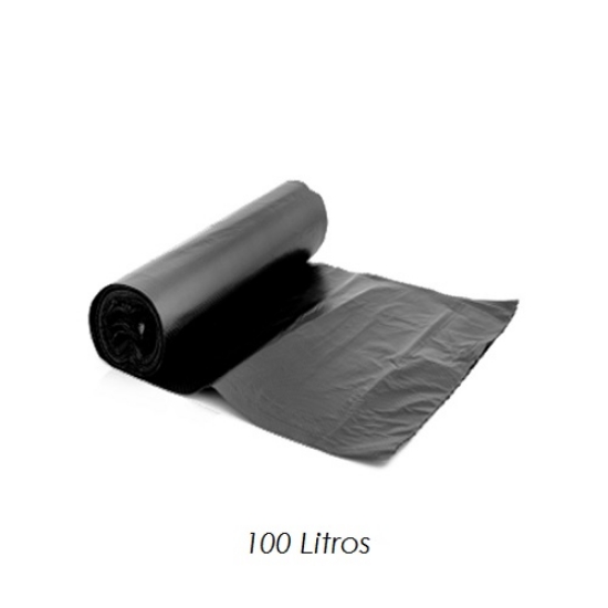 Imagem de SACOS DE LIXO PRETO 100 LITROS (ROLO 10 UNI)