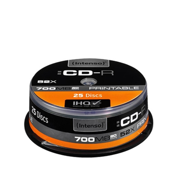 Imagem de BOB.25 CD-R 700MB/80M. PRINTABLE INTENSO (1801124)