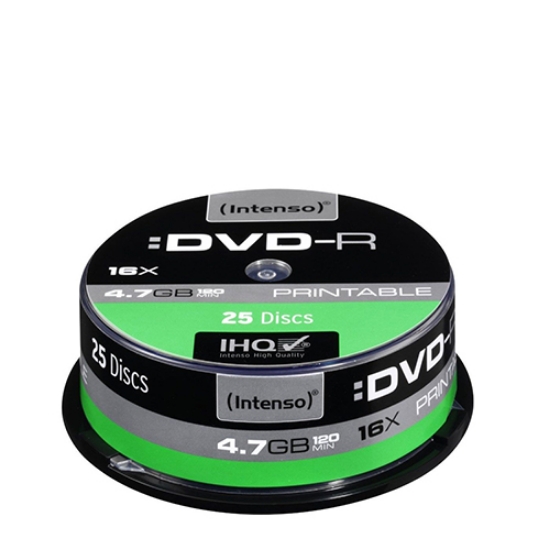 Imagem de BOB.25 DVD-R 4.7GB/120M. PRINTABLE INTENSO (4801154)