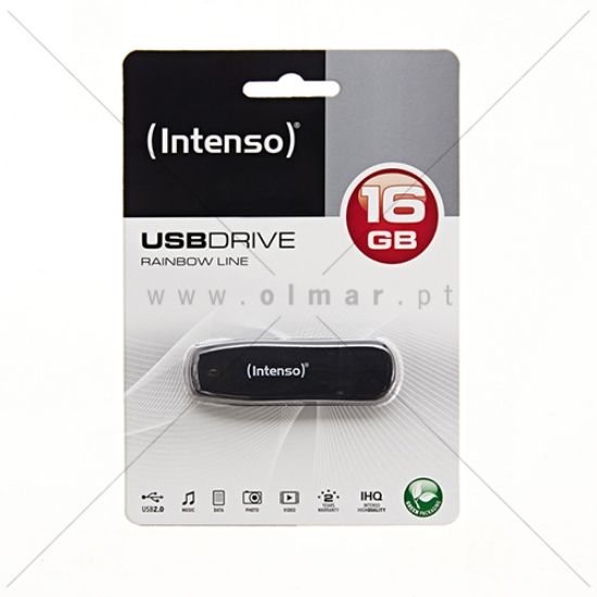 Imagem de DISK-PEN 16GB USB 2.0 INTENSO RAINBOW LINE (3502470)