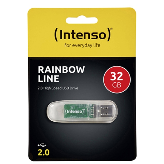 Imagem de DISK-PEN 32GB USB 2.0 INTENSO RAINBOW LINE (3502480)