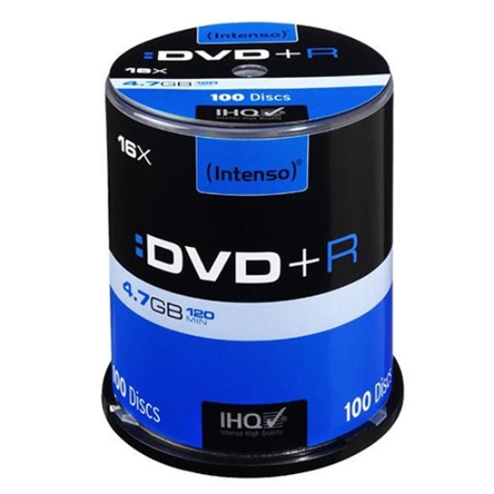 Imagem de BOB.100 DVD+R 4.7GB/120M. INTENSO 16X (4111156)