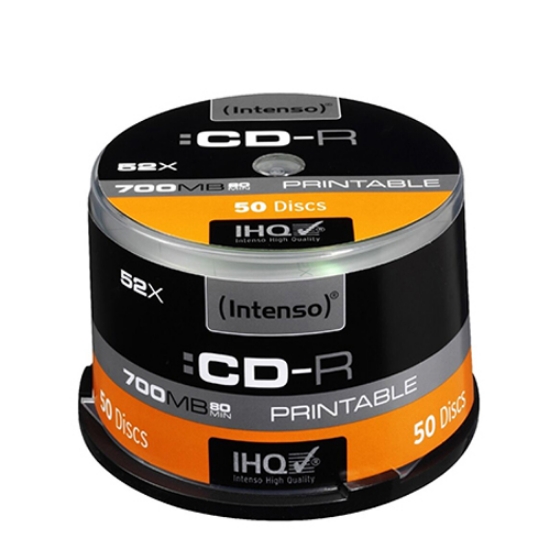 Imagem de BOB.50 CD-R 700MB/80M. PRINTABLE INTENSO (1801125)