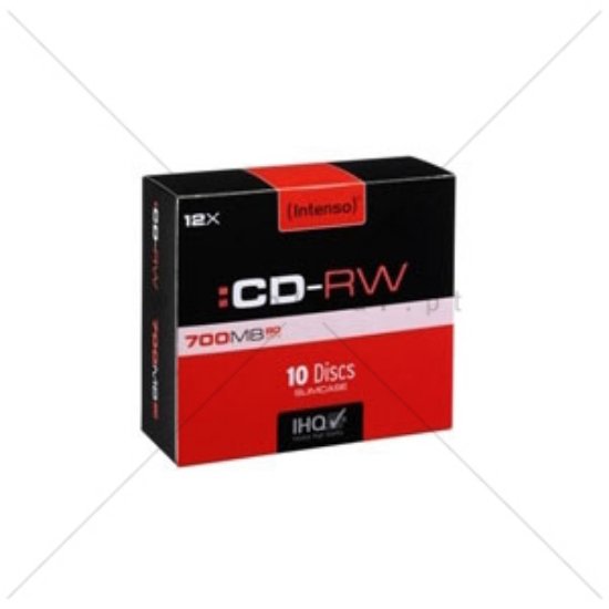 Imagem de CD-RW 700MB/80M. REGRAVAVEL INTENSO (2801622) (CX.SLIM)