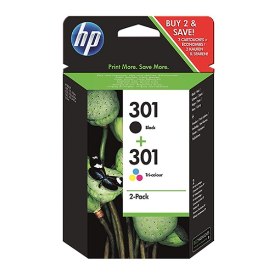 Imagem de TINTEIRO ORIGINAL HP 301+301 CR340EE (PACK 1 PRETO + 1 CORES)