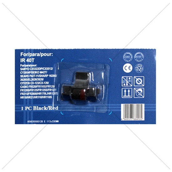 Imagem de INK-ROLLER IR-40T PRETO/VERMELHA (GR.745/GR.9851)