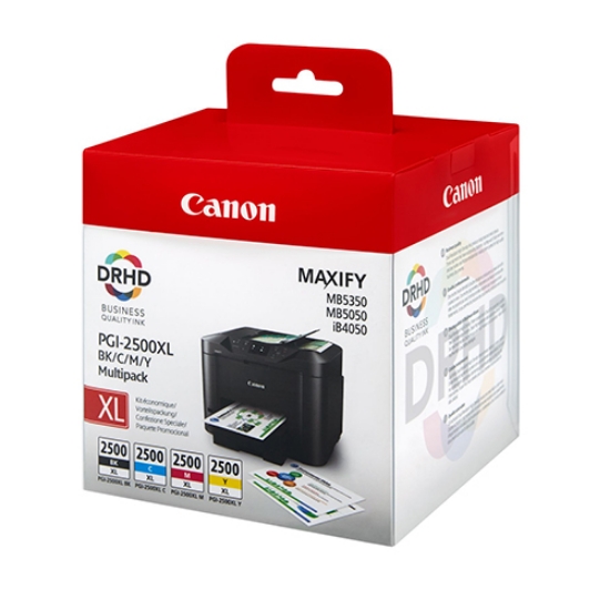 Imagem de MULTI-PACK TINTEIRO CANON PGI-2500XL PRETO/CORES (BK/C/M/Y)