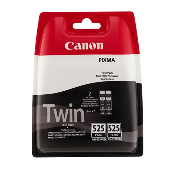 Imagem de PACK 2 TINTEIROS ORIGINAIS CANON PGI-525PGBK PRETO 19ML