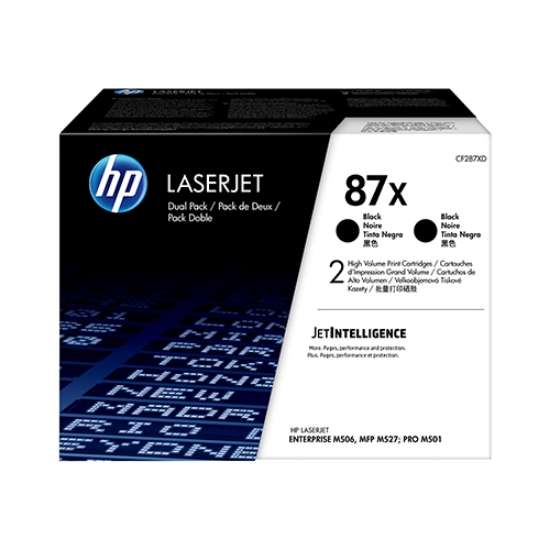 Picture of PACK DUPLO TONER ORIGINAL HP 87X CF287XD PRETO 2 X 18000PAG.