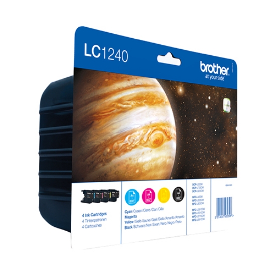 Imagem de PACK TINTEIRO ORIGINAL BROTHER LC-1240VALBP PRETO+3CORES