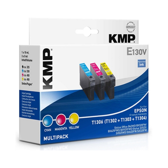 Imagem de TINTEIRO COMPATÍVEL EPSON T1306 ALTA CAPAC. PACK C/3 CORES