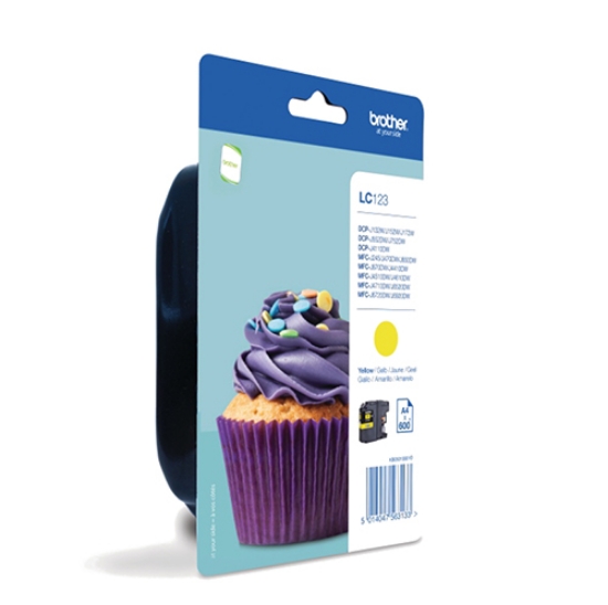 Imagem de TINTEIRO ORIGINAL BROTHER LC-123YBP AMARELO 600PAG.