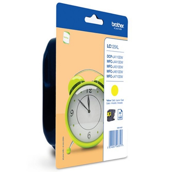 Imagem de TINTEIRO ORIGINAL BROTHER LC-125XLYBP AMARELO 1.200PAG.