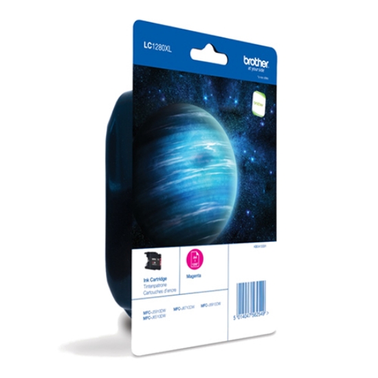 Imagem de TINTEIRO ORIGINAL BROTHER LC-1280XLMBP MAGENTA 1.200 PAGINAS
