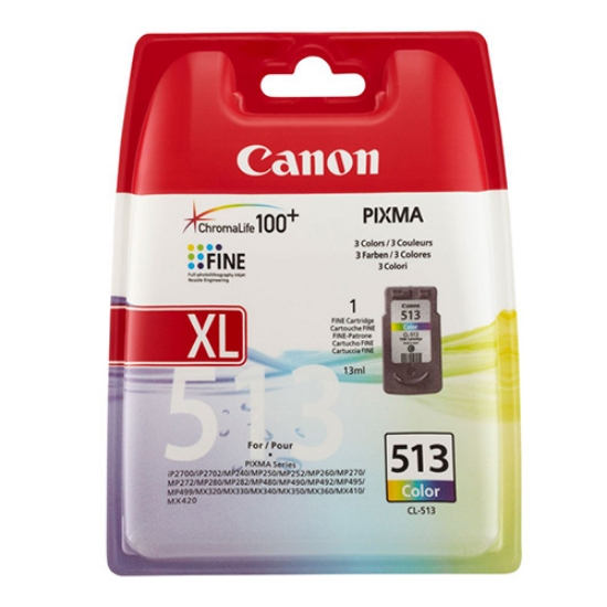 Imagem de TINTEIRO ORIGINAL CANON CL-513 XL CORES ALTA CAPAC.