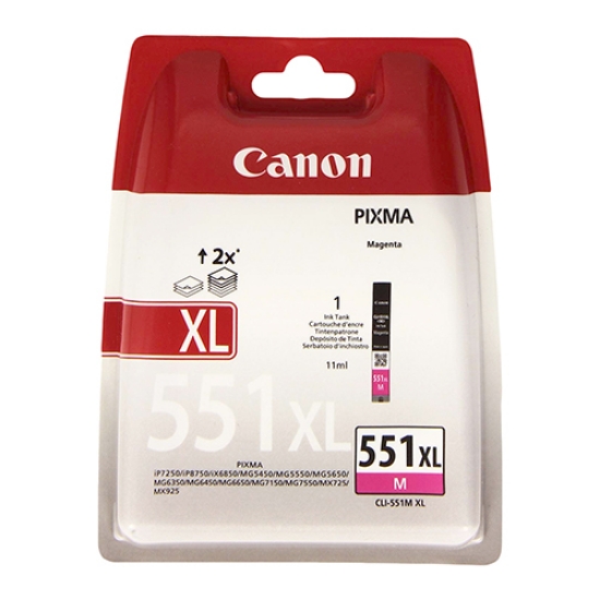 Picture of TINTEIRO ORIGINAL CANON CLI-551M XL MAGENTA ALTA CAPAC.