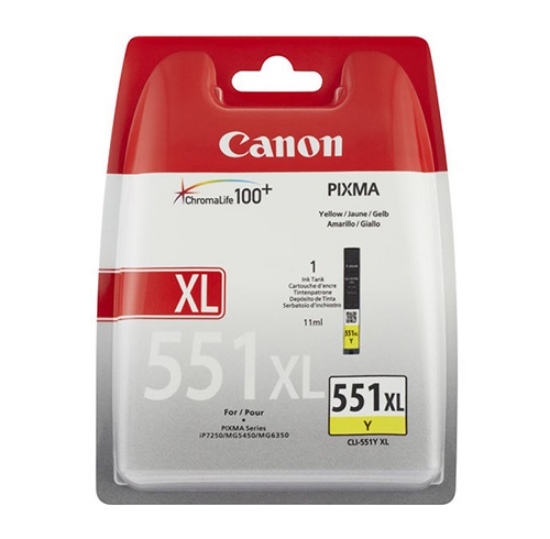 Picture of TINTEIRO ORIGINAL CANON CLI-551Y XL AMARELO ALTA CAPAC.