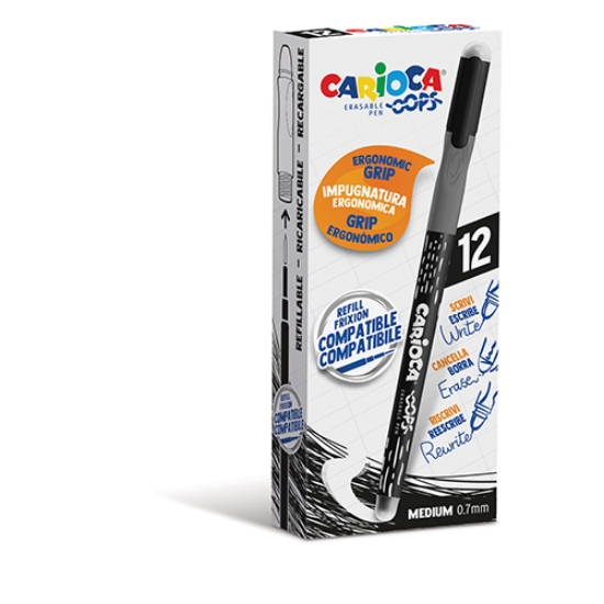 Imagem de ESFEROGRÁFICA APAGÁVEL CARIOCA OOPS 0.7 PRETA (43039/01)