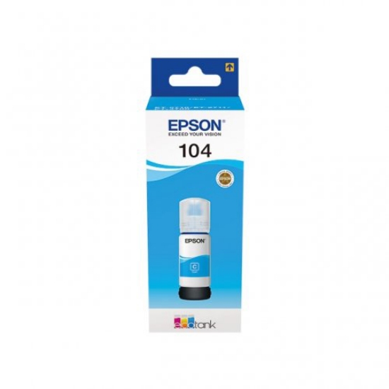 Imagem de TINTEIRO ORIGINAL EPSON 104 CYAN 65ML T00P240 (ECOTANK)